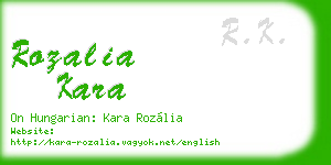 rozalia kara business card